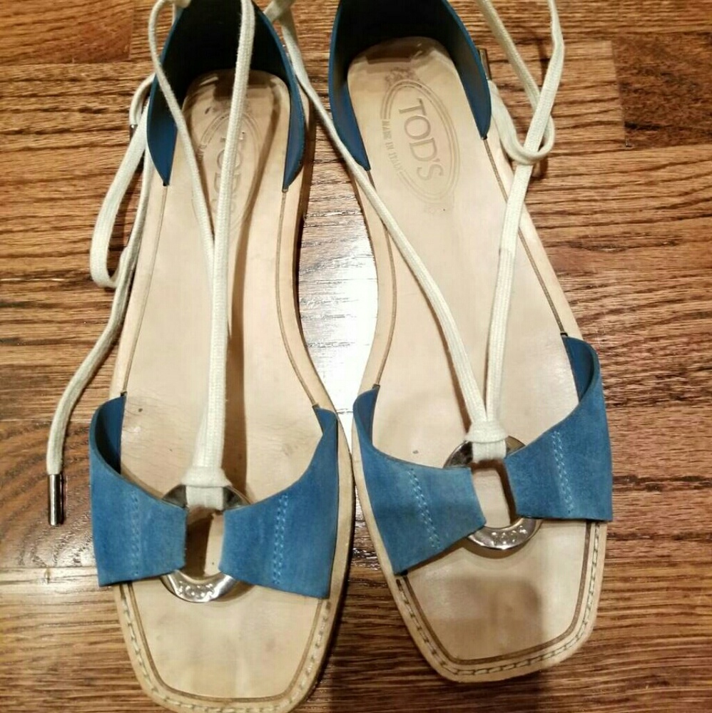 Tod's Blue Sandals size 10 (40)